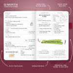 Legend Planner – Deluxe Weekly & Monthly Life Planner to Hit Your Goals & Live Happier. Organizer Notebook & Productivity Journal. A5 Hardcover, Undated – Start Any Time + Stickers – Hot Pink Gold - Image 3